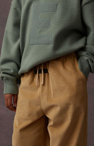 Sand Corduroy Relaxed Trousers image number 6