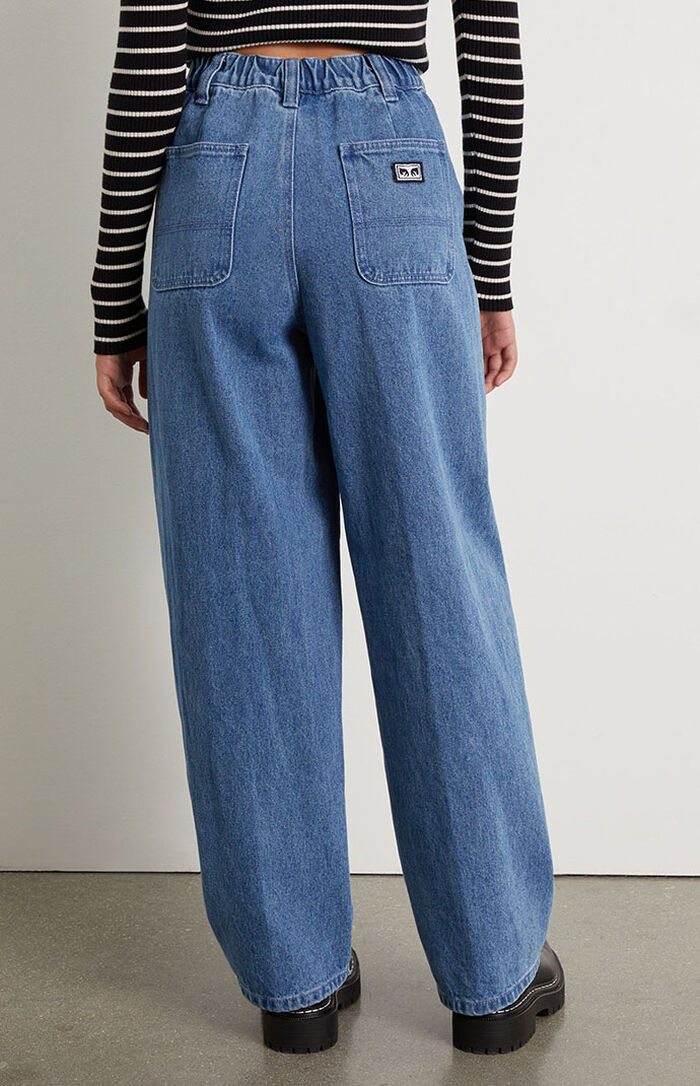 Obey Medium Blue Leah Baggy Jeans PacSun