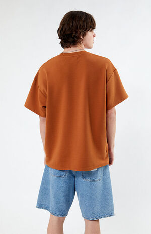 Gold Ribbed Oversized T-Shirt image number 4