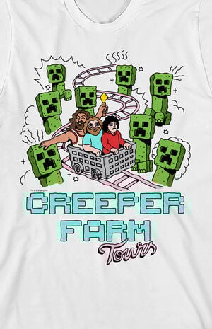 Kids Minecraft Creeper Farms T-Shirt image number 2