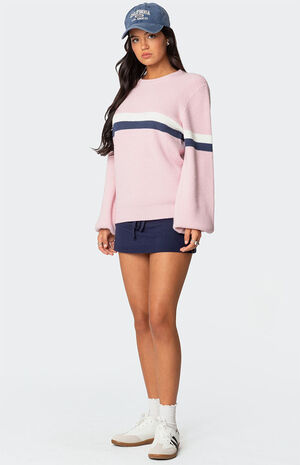 Nautical Striped Oversized Sweater image number 3