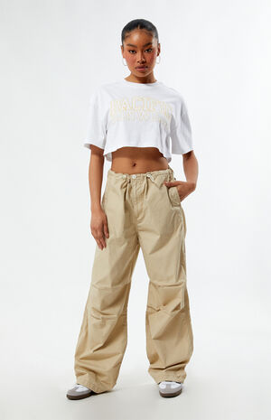 Pacific Sunwear Eyelet Super Cropped T-Shirt image number 4