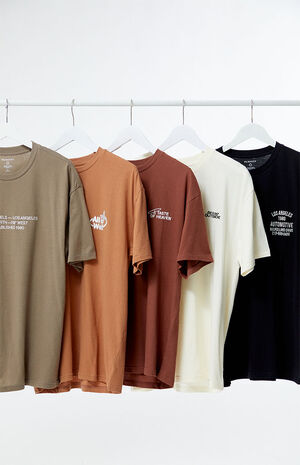 5 Pack Eco Embroidered T-Shirts image number 2