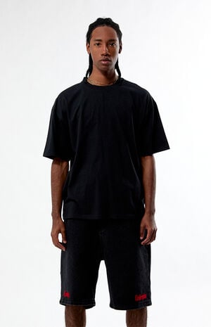Black Basic Oversized T-Shirt image number 1