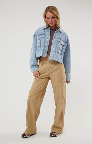 Raw Cut Denim Trucker Jacket image number 4