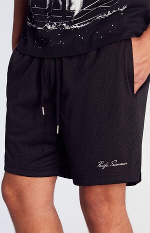 Black Mesh Basketball Shorts image number 5