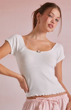 Maggie Pointelle T-Shirt image number 5