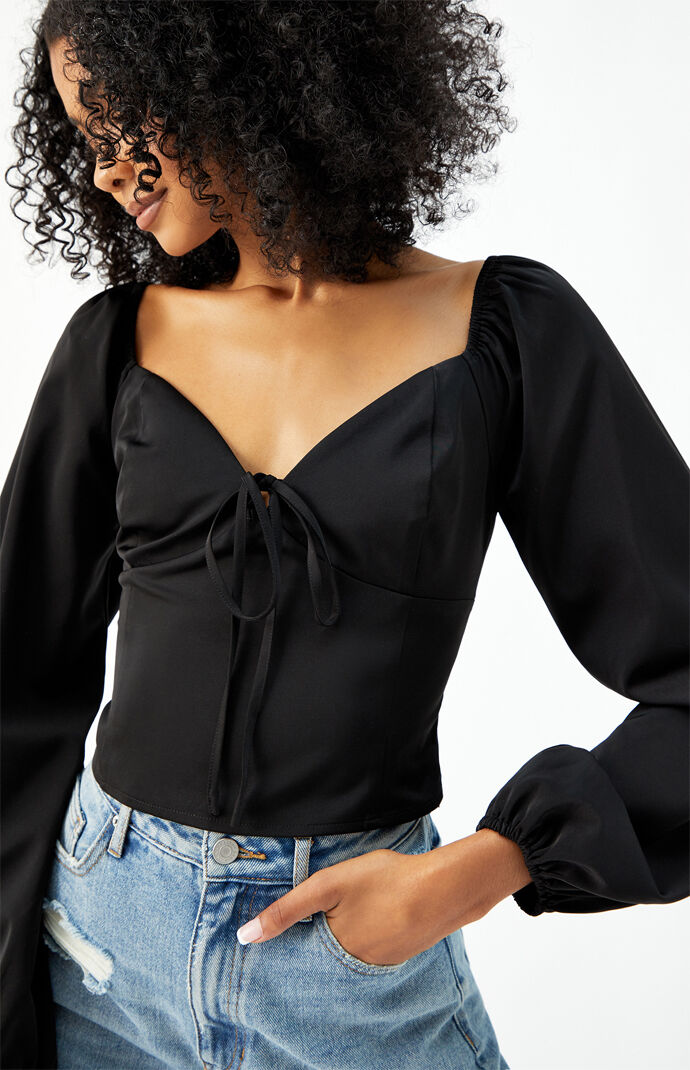 long sleeve bustier