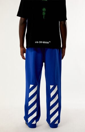 Diagonal Open Hem Relaxed Sweatpants image number 4