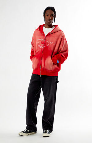 Bronco Outline Full Zip Hoodie image number 4