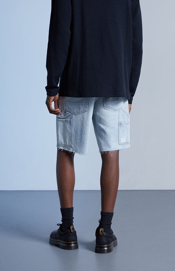 パンツ XTONZ XP208 Deon Utility Denim Shorts BLUE XP208BL Pacsun Light Blue Workwear Denim Shorts | PacSun