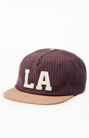 LA Pinstripe Golfer Dad Hat image number 4