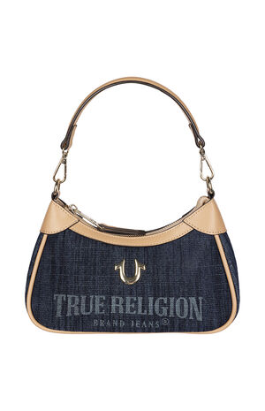 Bailey Dark Denim and Faux Leather Hobo Bag image number 9