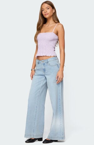 Leela Scrunch Striped Tank Top image number 4