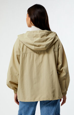 Asymmetrical Parachute Zip Up Jacket image number 4