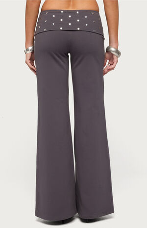 Breanna Studded Foldover Wide Leg Pants image number 3