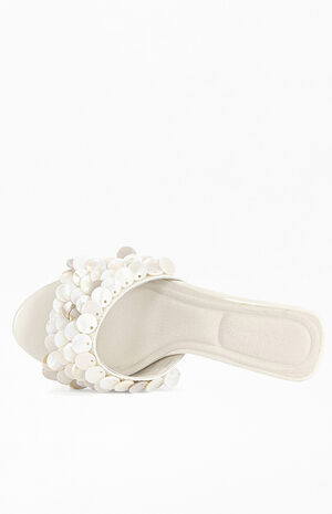 Women's Gaura Cream Mother-of-Pearl Stiletto Sandals image number 4