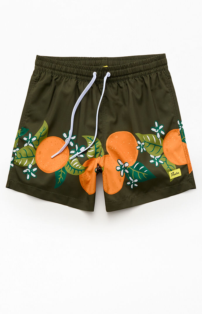 Duvin Design Tropical Orange 4.5" Swim Trunks