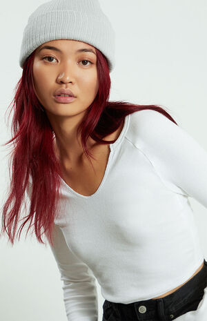 Candle Lit Notched Long Sleeve Top image number 1