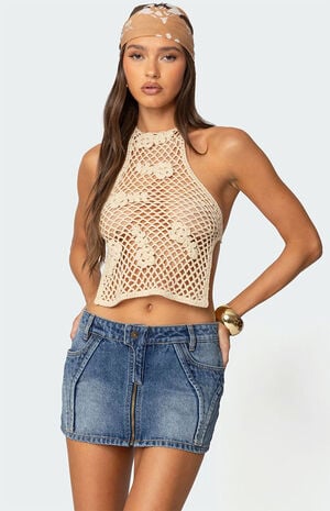 Syd Backless Crochet Top image number 1