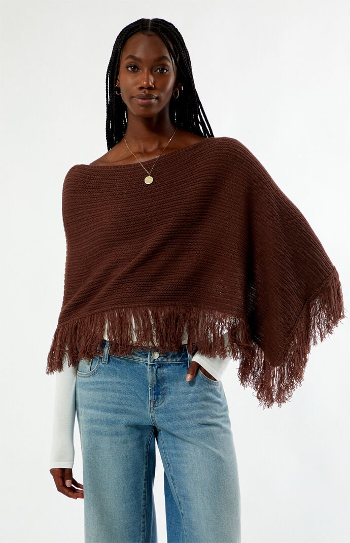 Your Favorite Amber Knit Poncho