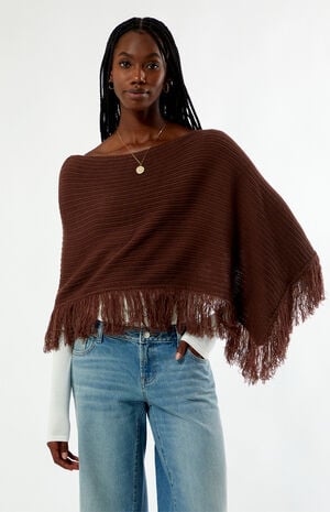 Amber Knit Poncho image number 1