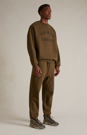 Olive Fleece Sweatpants image number 2