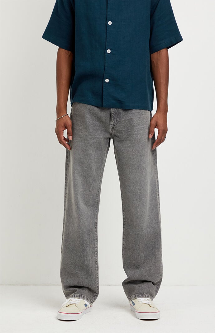 Pacsun Logan Relaxed Straight Jeans Gray