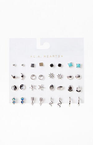 16 Pack Turquoise Earrings image number 1