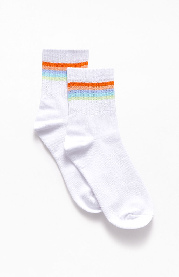 Pastel Stripe Shortie Socks