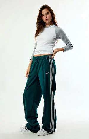 Green Firebird Loose Track Pants image number 1