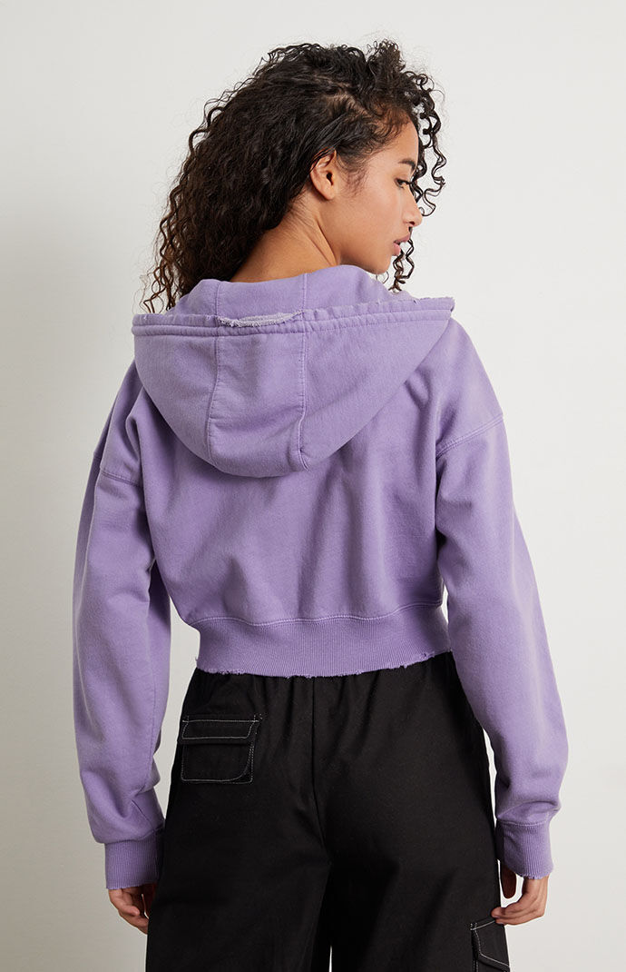 Cropped zip sales up hoodie pacsun