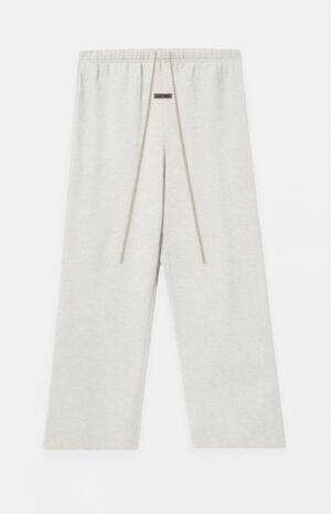 Women's Heather Oatmeal Lounge Fleece Baggy Sweatpants image number 1