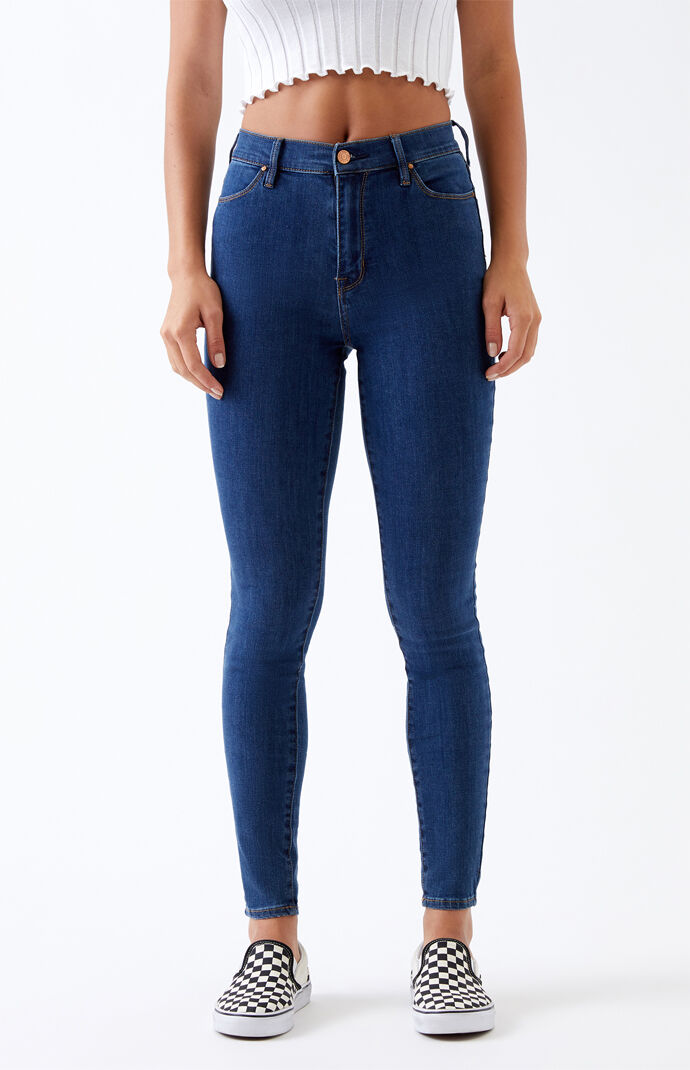 Ashlyn Blue Super High Waisted Jeggings | PacSun