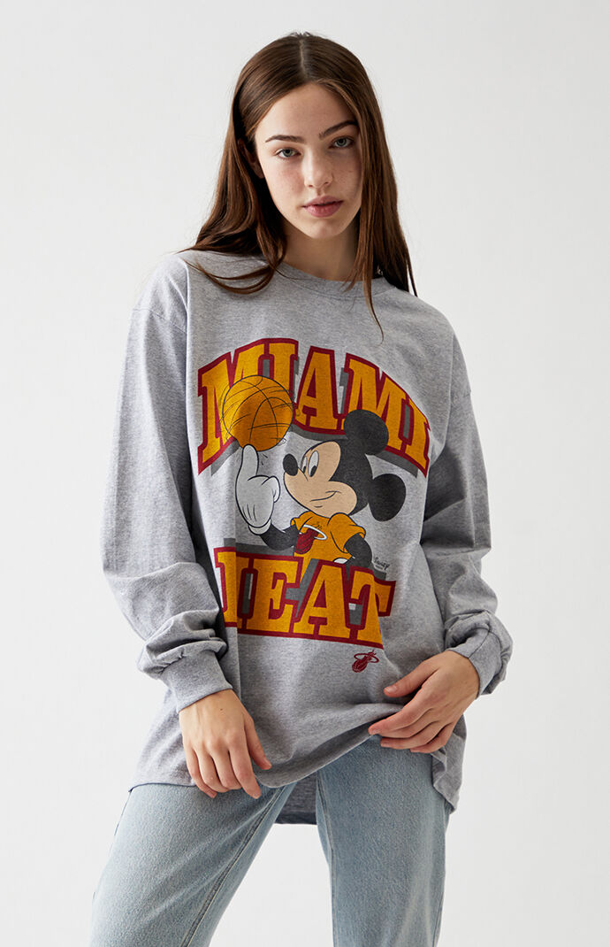 Mickey Miami Heat Long Sleeve T-Shirt