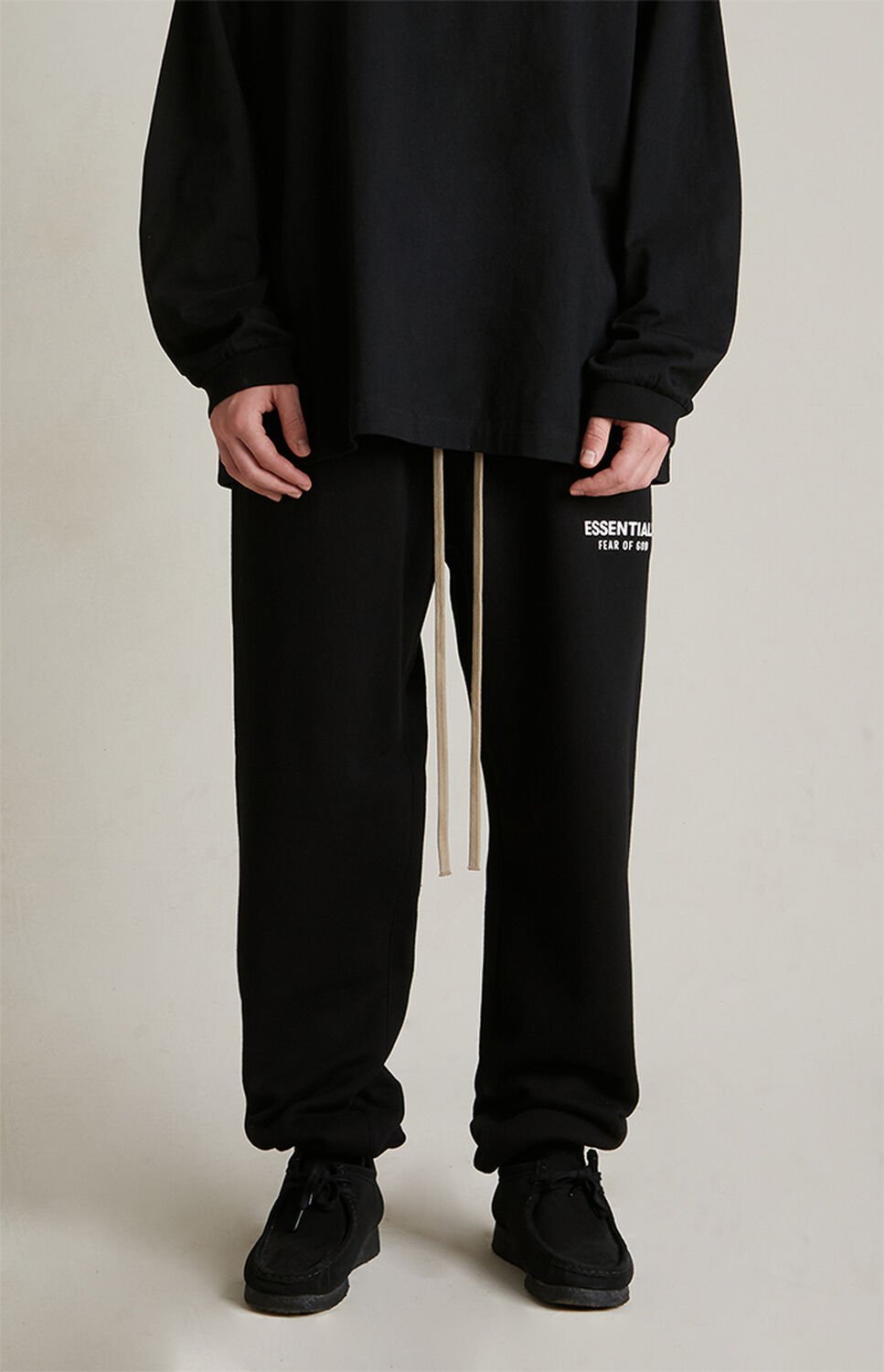 Fear of God ESSENTIALS Black Fleece Sweatpants thumbnail 3