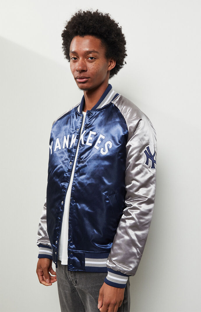 yankees satin bomber jacket