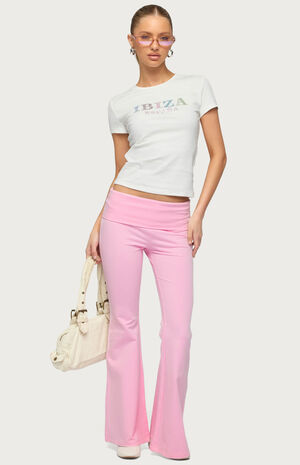 Petite Naomi Foldover Flared Leggings image number 5