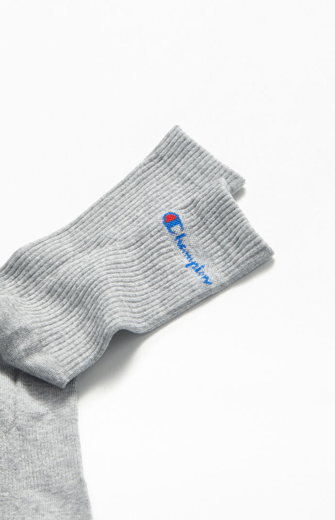 Horizontal Script Crew Socks