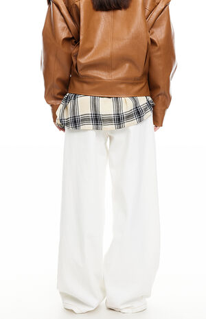 Slouched Tie Up Low Rise Baggy Jeans image number 4