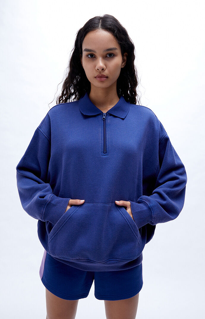 La hearts jersey taped half zip sweatshirt store