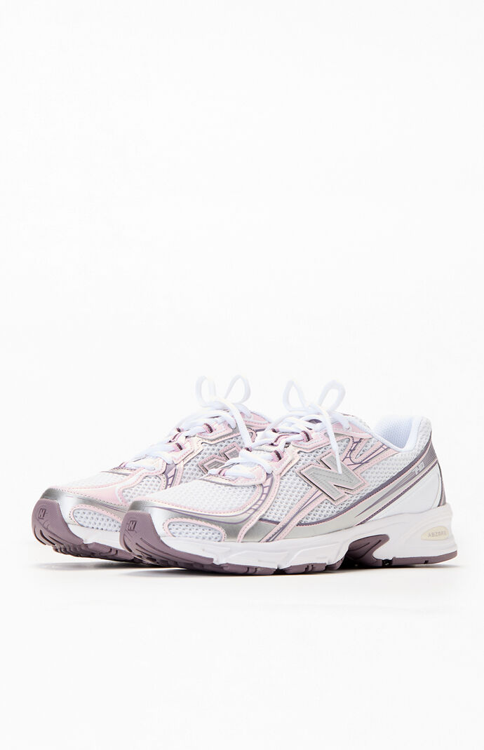 New Balance White & Pink 740 Sneakers | Pacsun