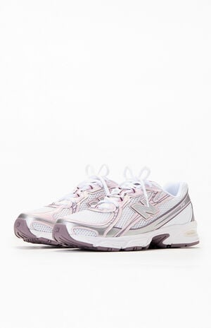 White & Pink 740 Sneakers image number 2