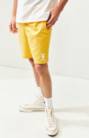 By PacSun Gold Text Mesh Basketball Shorts image number 2