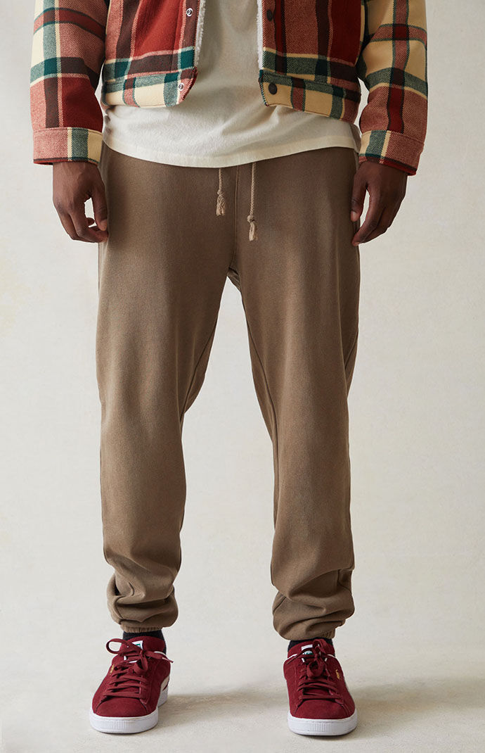 PacSun Washed Tan Sweatpants PacSun
