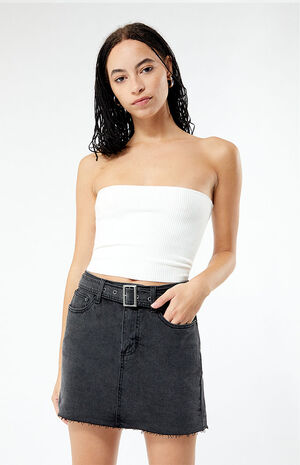 Ellie Belted Denim Mini Skirt image number 3