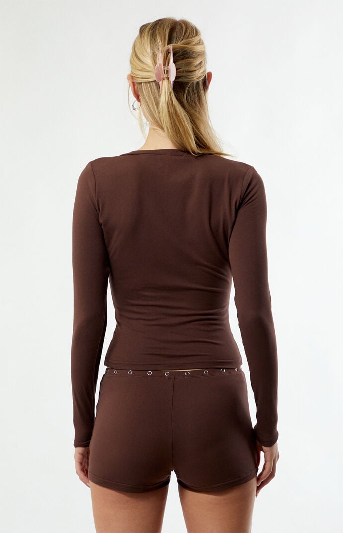 Your Favorite Lucy Cozy Button Up Long Sleeve Top