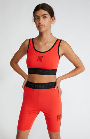 x Vogue Red Biker Shorts image number 1