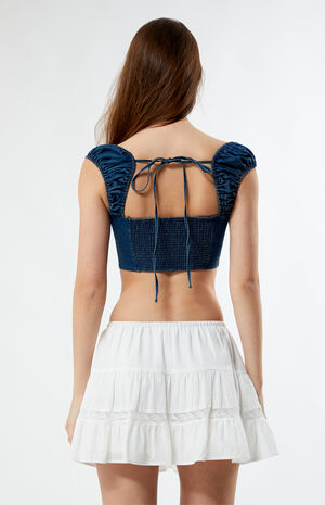 Denim Rose Corset Top image number 3