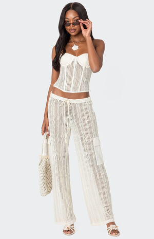 Ines Sheer Crochet Corset image number 2